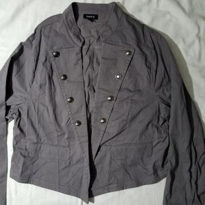 Torrid Grey Military Style Crop Jacket4X